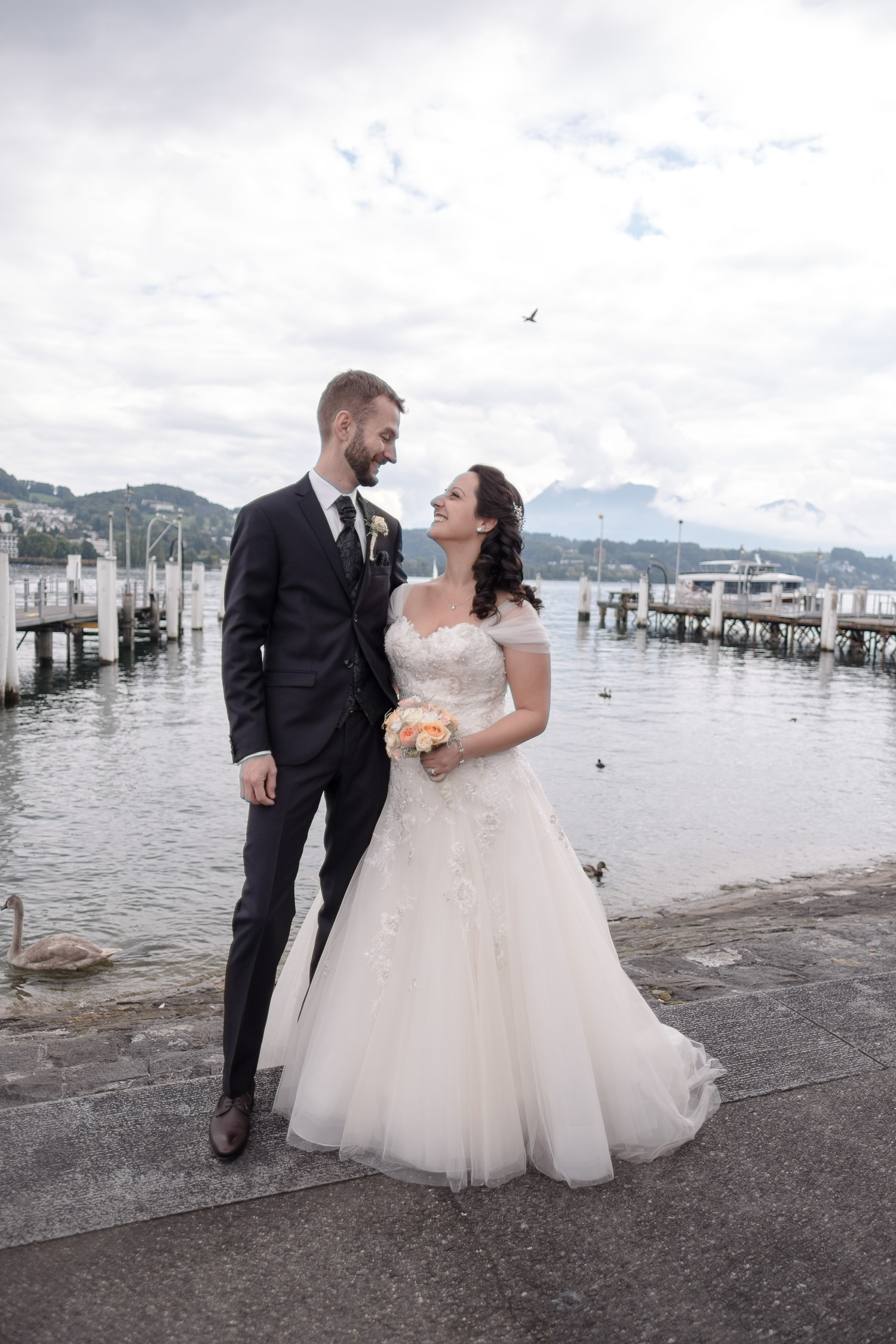 Brautpaar am See Luzern
