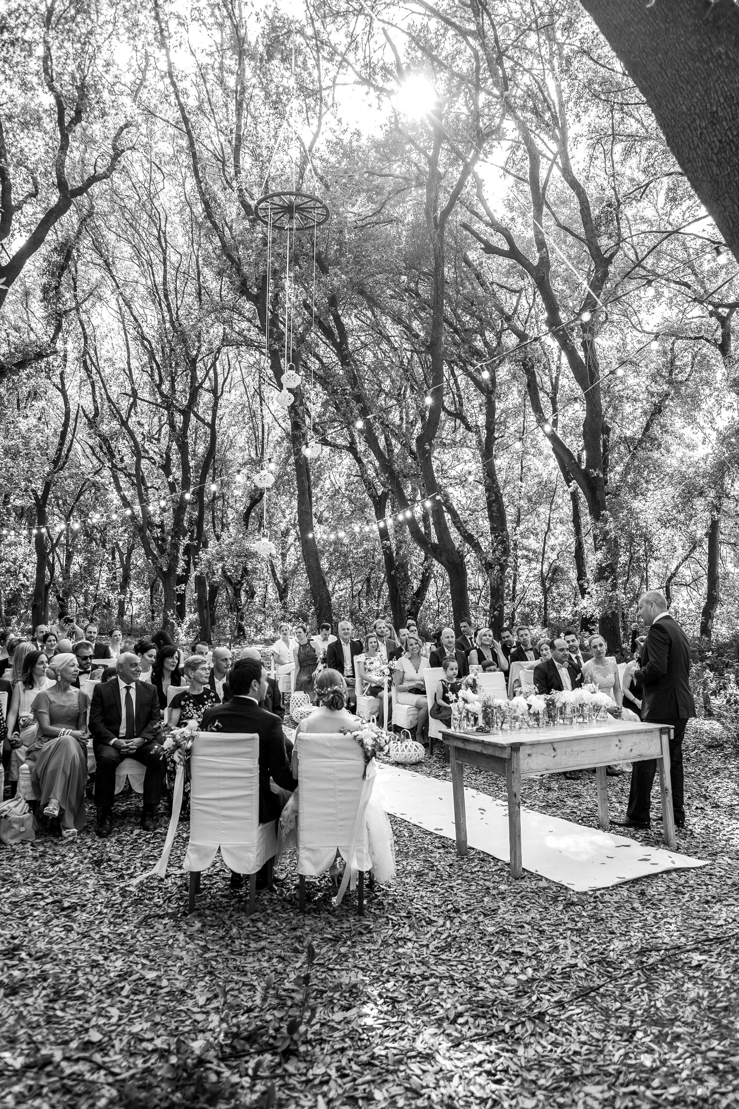 Oudoor Hochzeit im Pinienwald